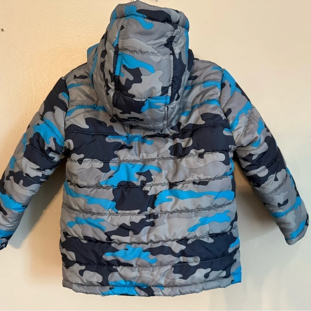 Gymboree camo Gray and Blue Puffer Jacket